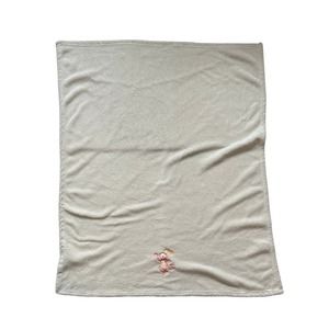 Tadpoles Cream Monkey Hello Baby Blanket Kids Lovey Fleece Light Yellow